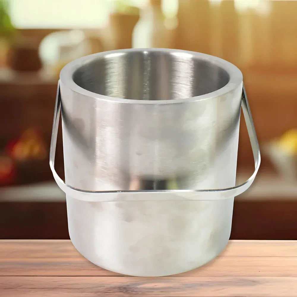 Double-walled stainless ice bucket - home & kitchen