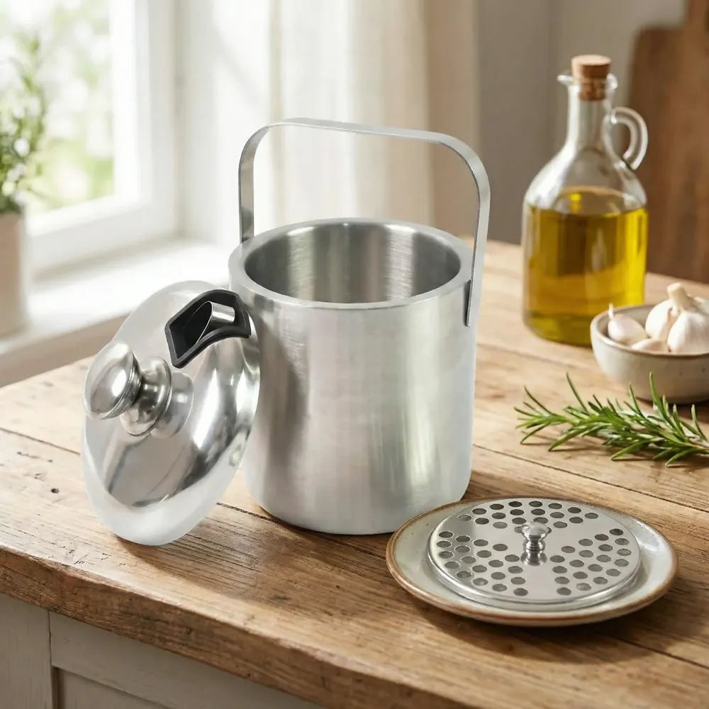 Double-walled stainless ice bucket - home & kitchen