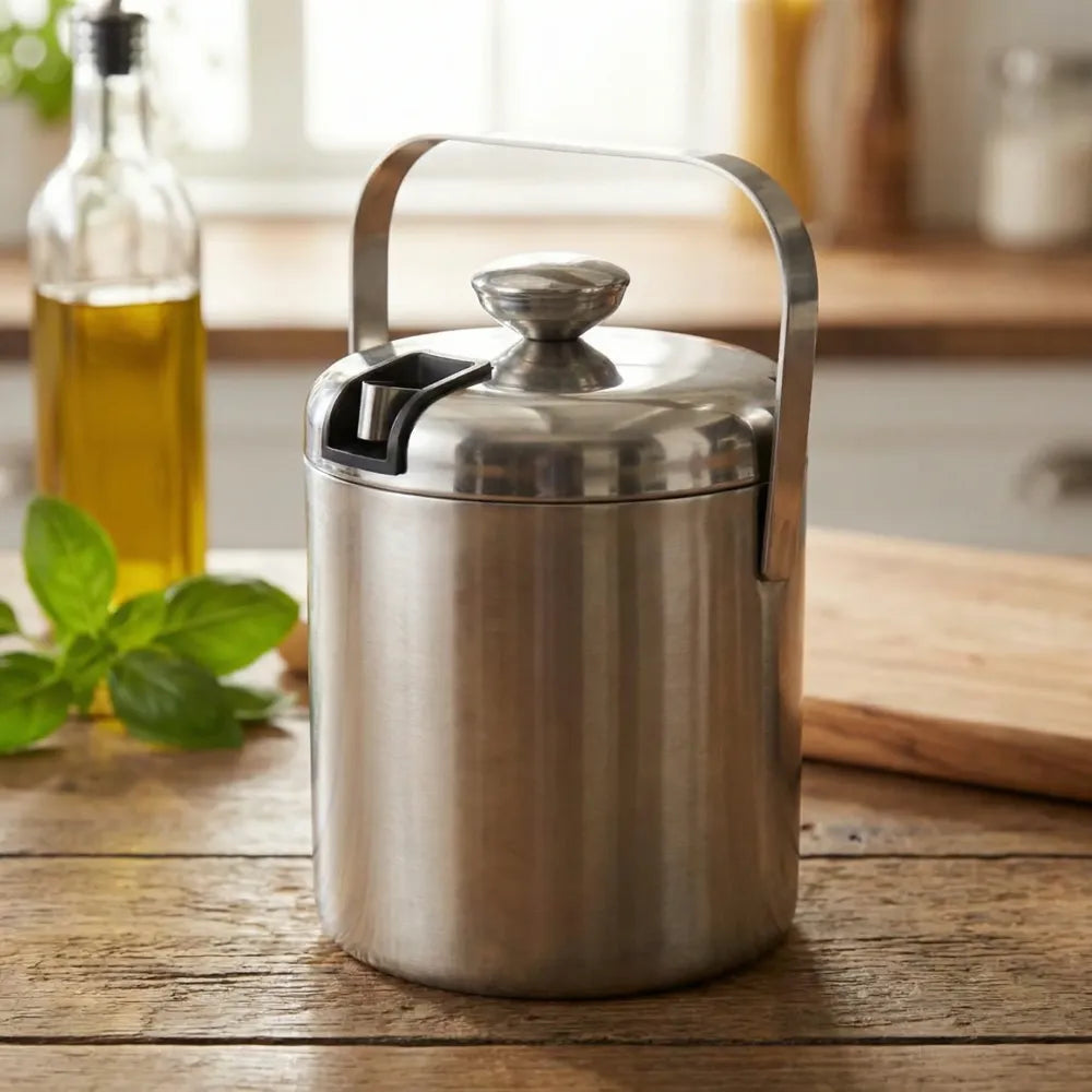 Double-walled stainless ice bucket - home & kitchen