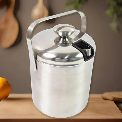 Double-walled stainless ice bucket - home & kitchen