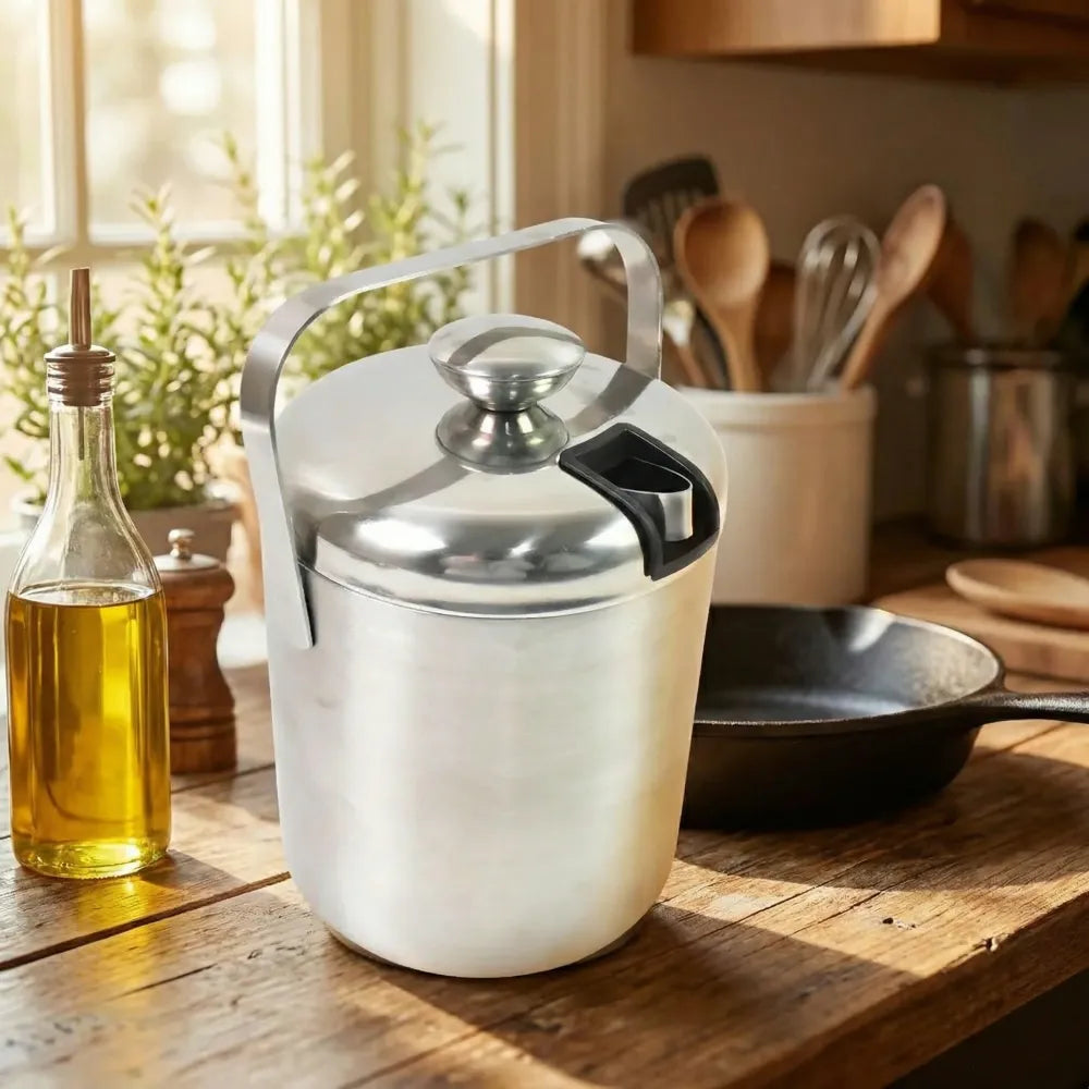 Double-walled stainless ice bucket - home & kitchen