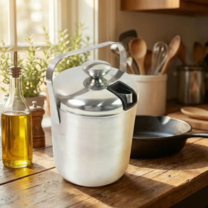 Double-walled stainless ice bucket - home & kitchen