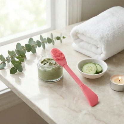 Dual-headed silicone mask brush - health care