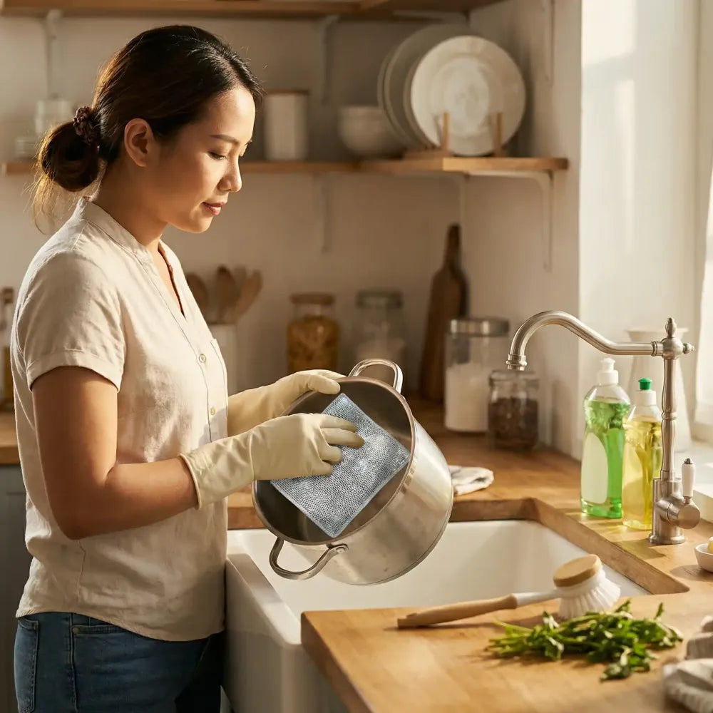 Dual-sided scrub cloth - home & kitchen