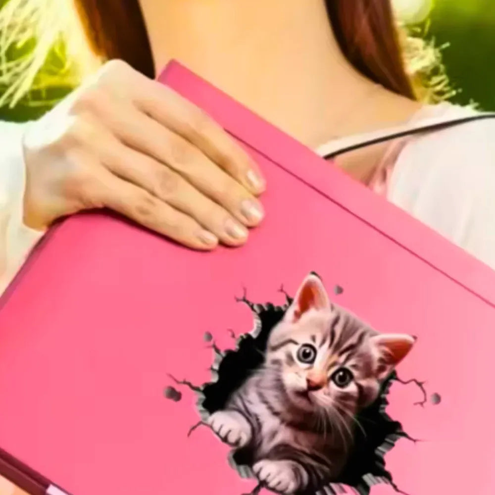 Durable cat pattern car stickers (pack of 4)