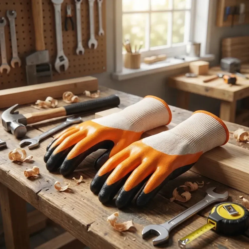 Durable nitrile safety gloves