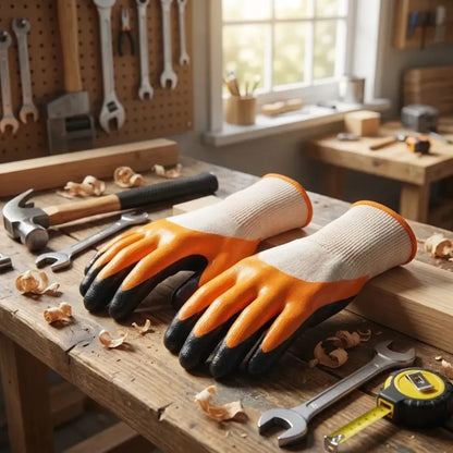 Durable nitrile safety gloves