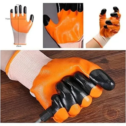 Durable nitrile safety gloves
