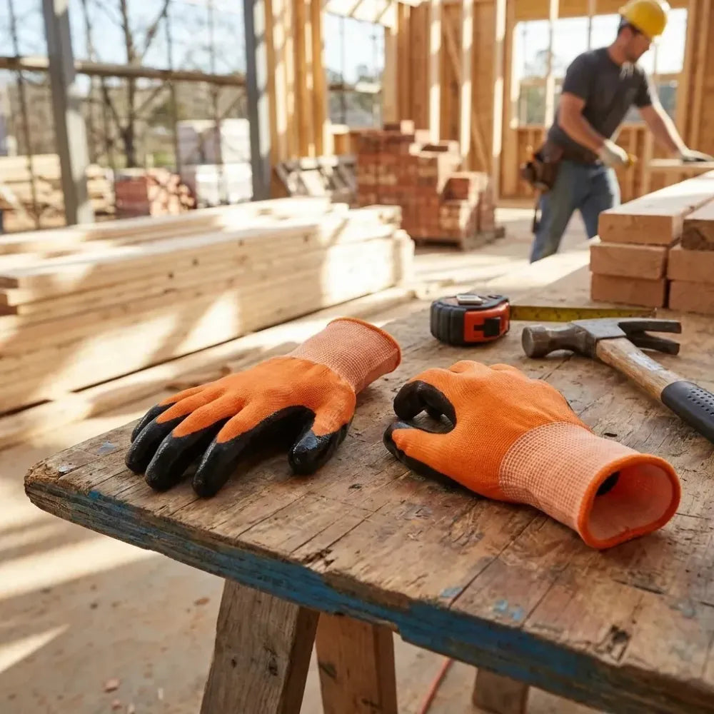 Durable nitrile safety gloves