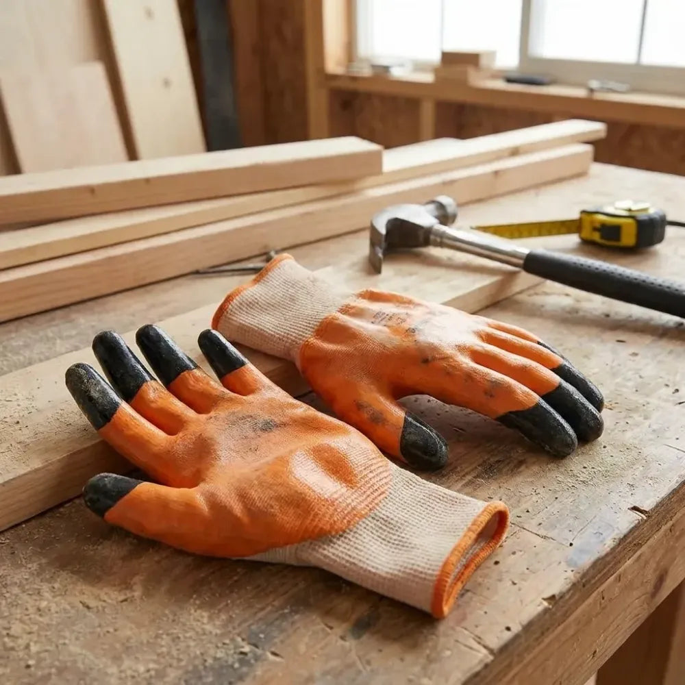 Durable nitrile safety gloves