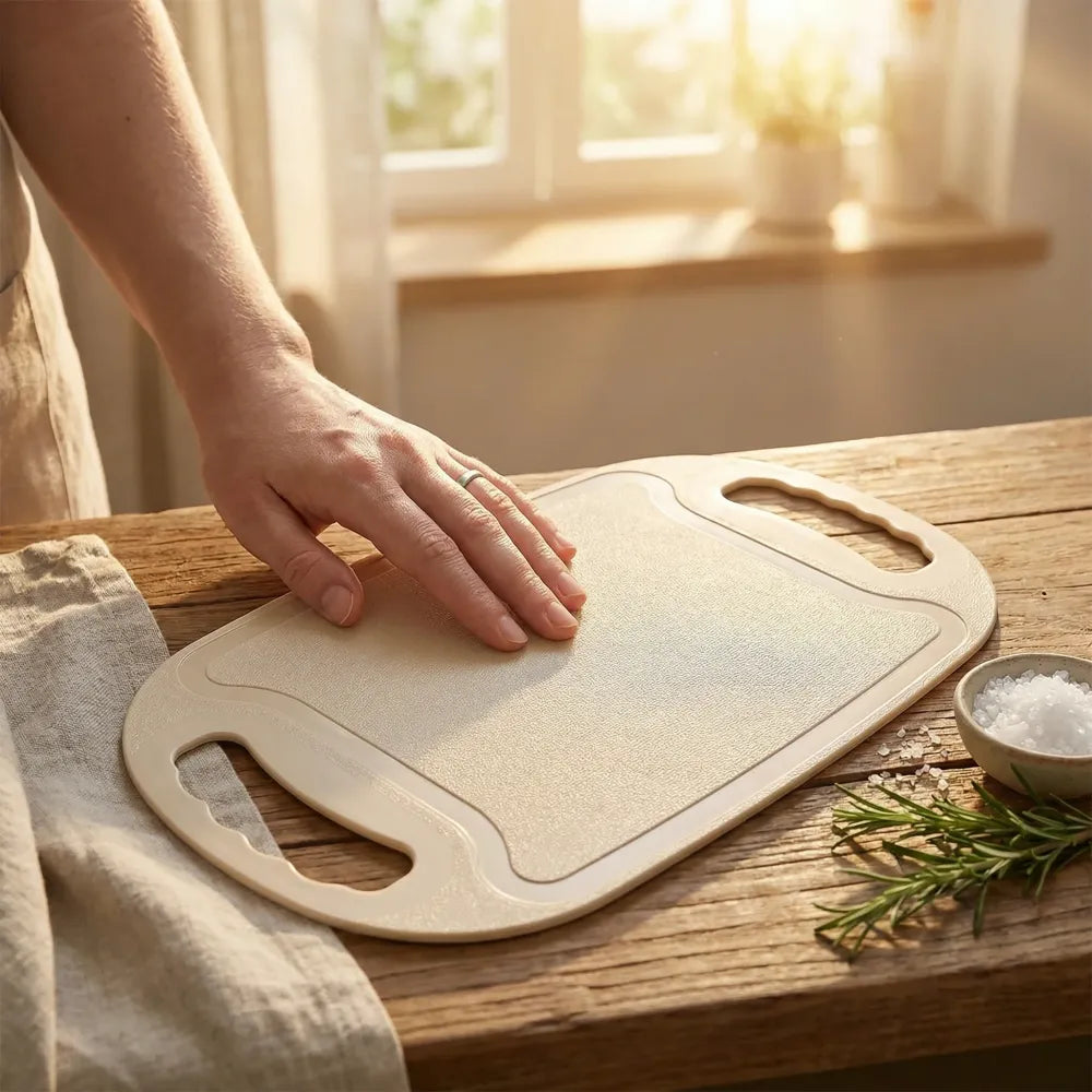 Durable plastic chopping board 34x23 cm (1 pc) - home & kitchen