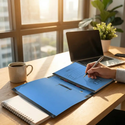 Durable spring file folder - office