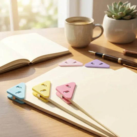 Durable triangle paper clips - office