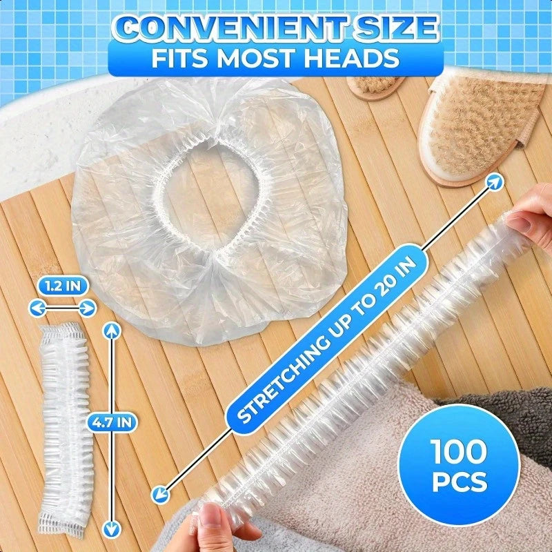 Extra-thick disposable shower caps