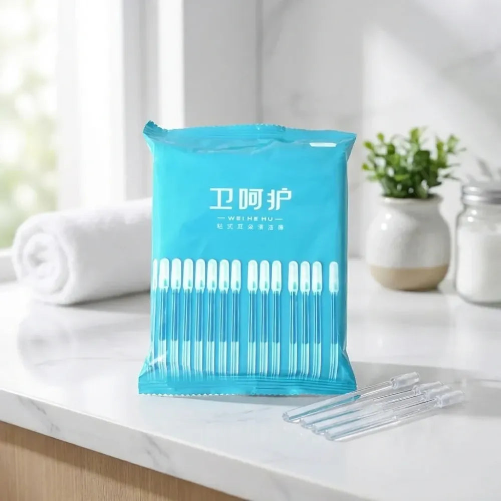 Ear wax cleaner stick silicone reusable sticky removal kit (12 pcs set) - health care