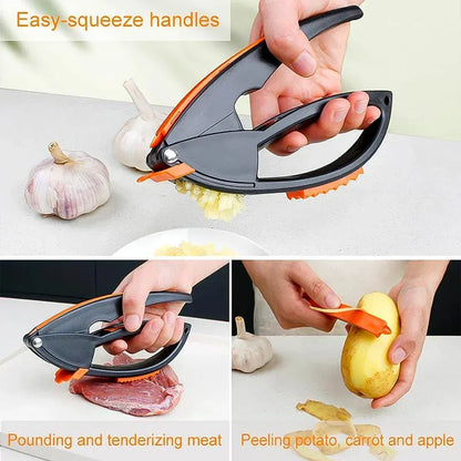 Easy-clean garlic press tool - home & kitchen