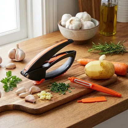 Easy-clean garlic press tool - home & kitchen