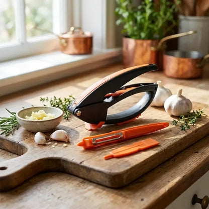 Easy-clean garlic press tool - home & kitchen
