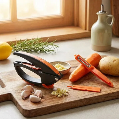 Easy-clean garlic press tool - home & kitchen