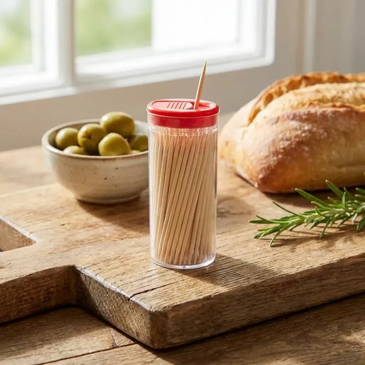 Eco-friendly bamboo toothpicks with dispenser - health & beauty