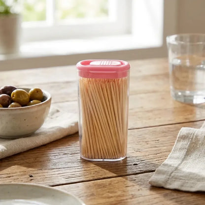 Eco-friendly bamboo toothpicks with dispenser - health & beauty