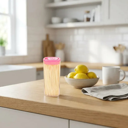 Eco-friendly bamboo toothpicks with dispenser - health & beauty