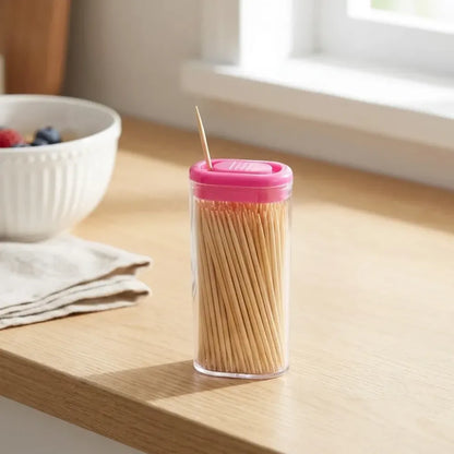 Eco-friendly bamboo toothpicks with dispenser - health & beauty