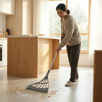 Eco-friendly broom with scraper - home & kitchen