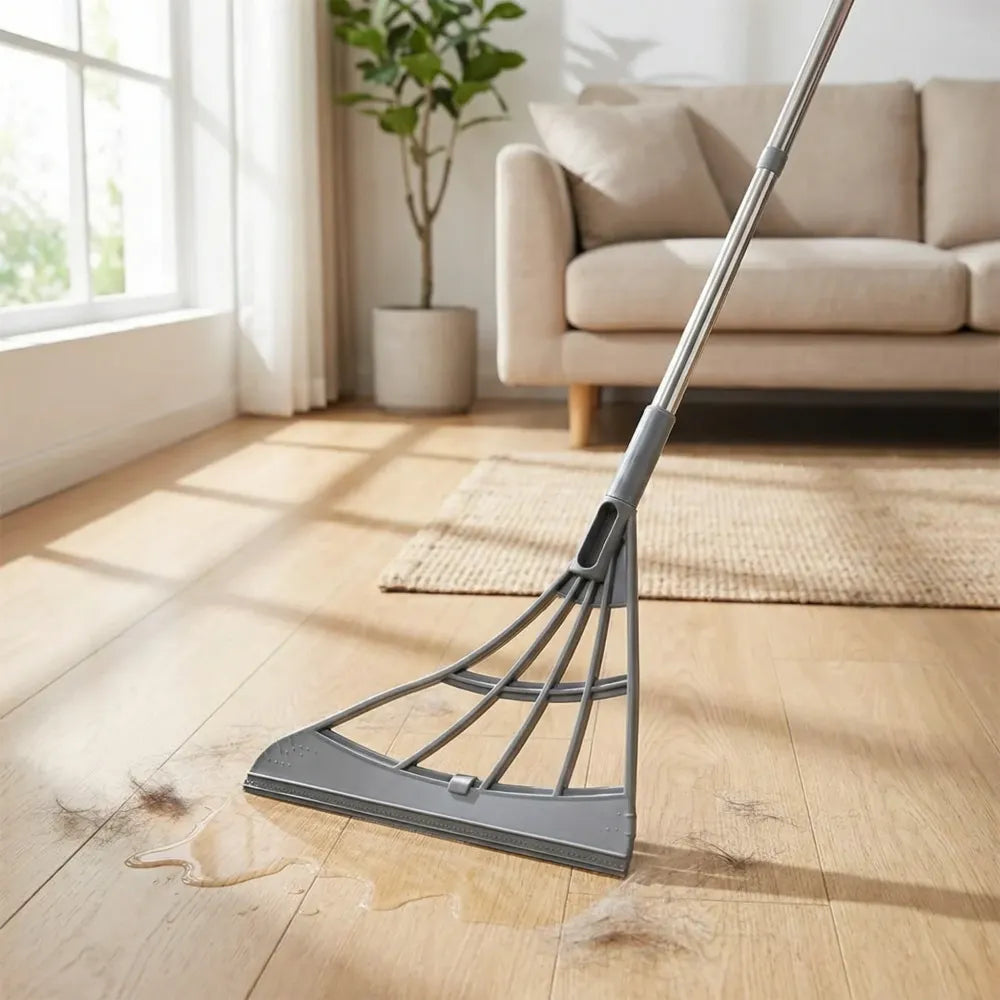 Eco-friendly broom with scraper - home & kitchen