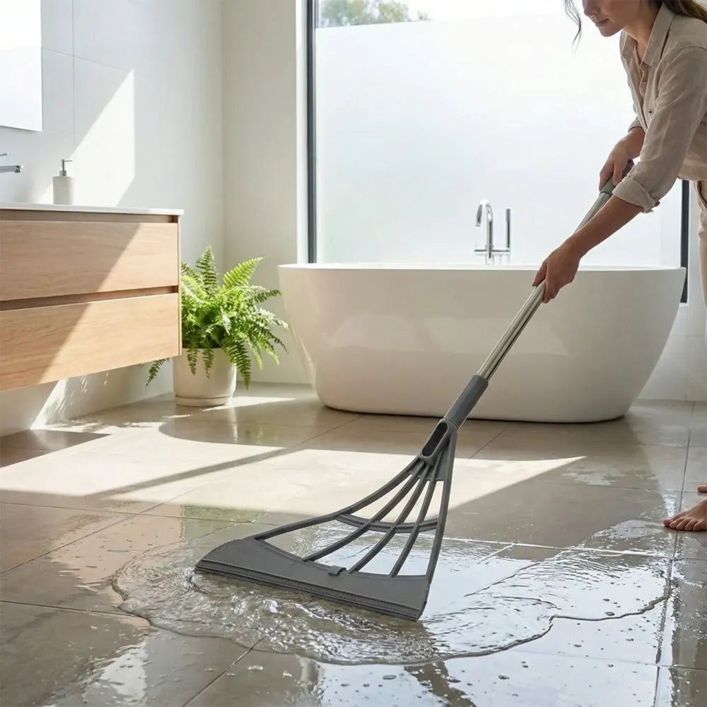 Eco-friendly broom with scraper - home & kitchen