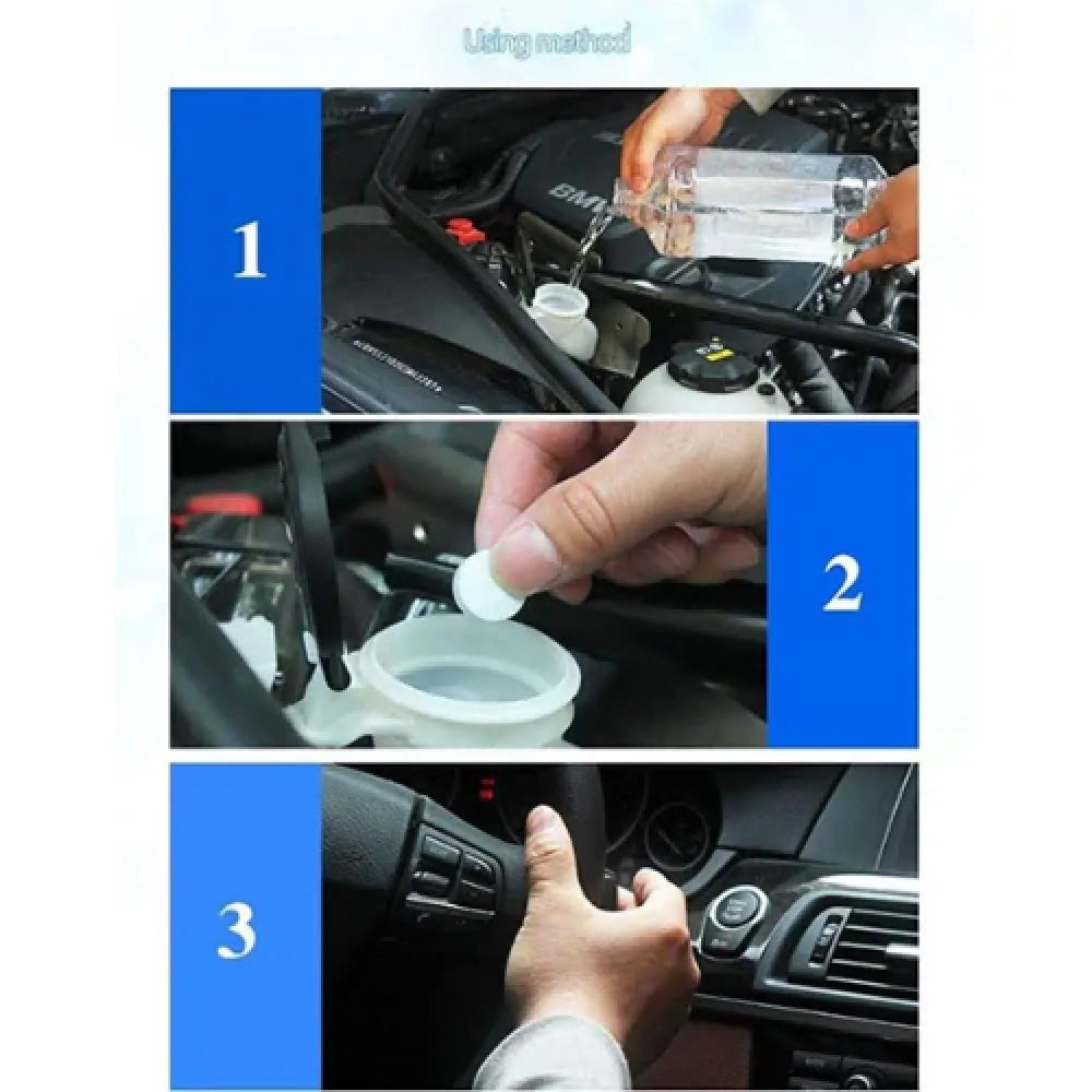Effervescent car wiper cleaner - automotive