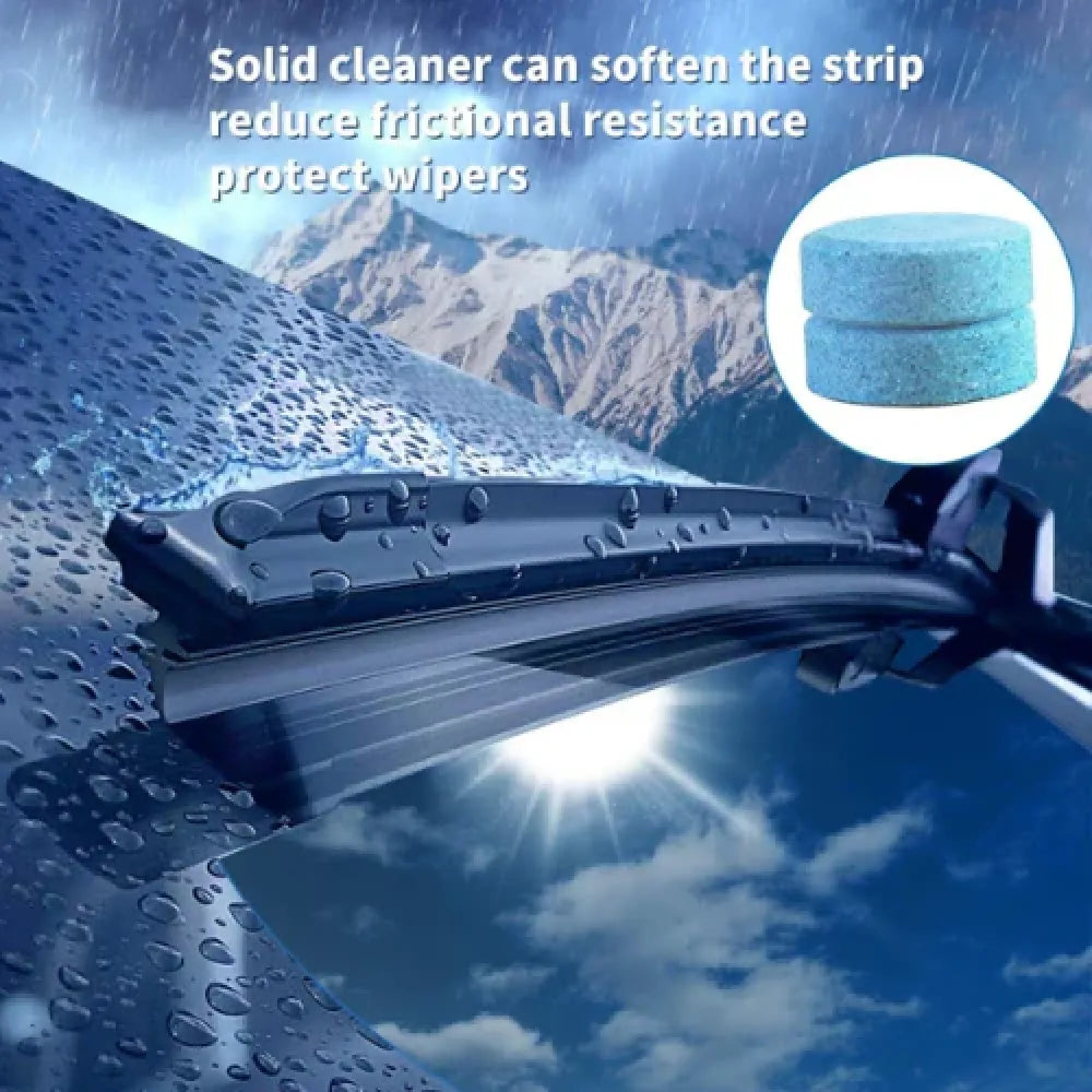 Effervescent car wiper cleaner - automotive