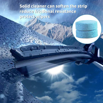 Effervescent car wiper cleaner - automotive