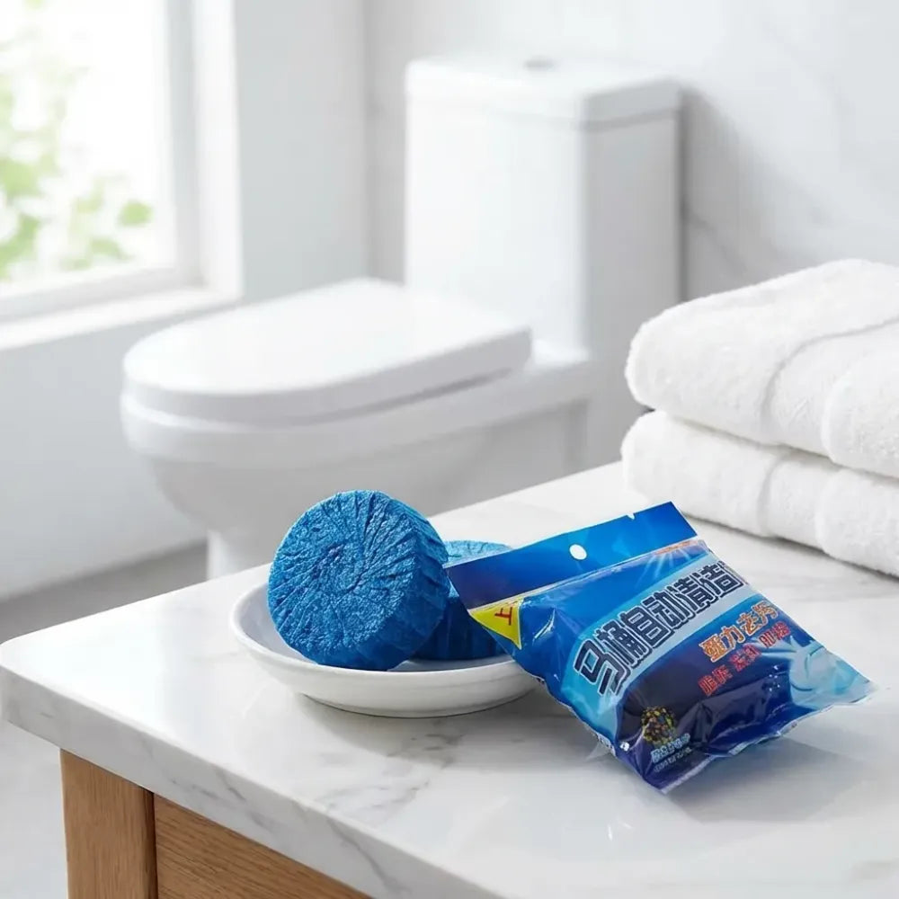 Effervescent toilet cleaning tablets - home essentials