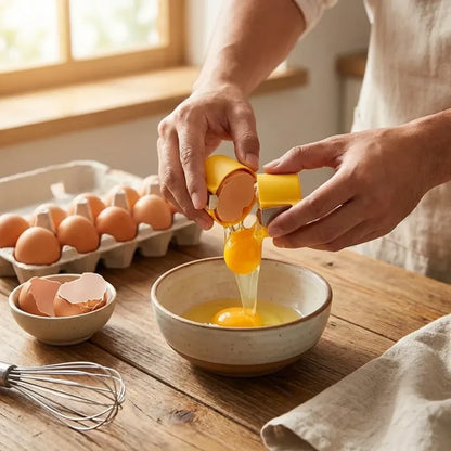 Effortless egg cracker & separator - home kitchen
