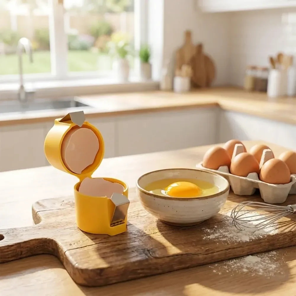 Effortless egg cracker & separator - home kitchen