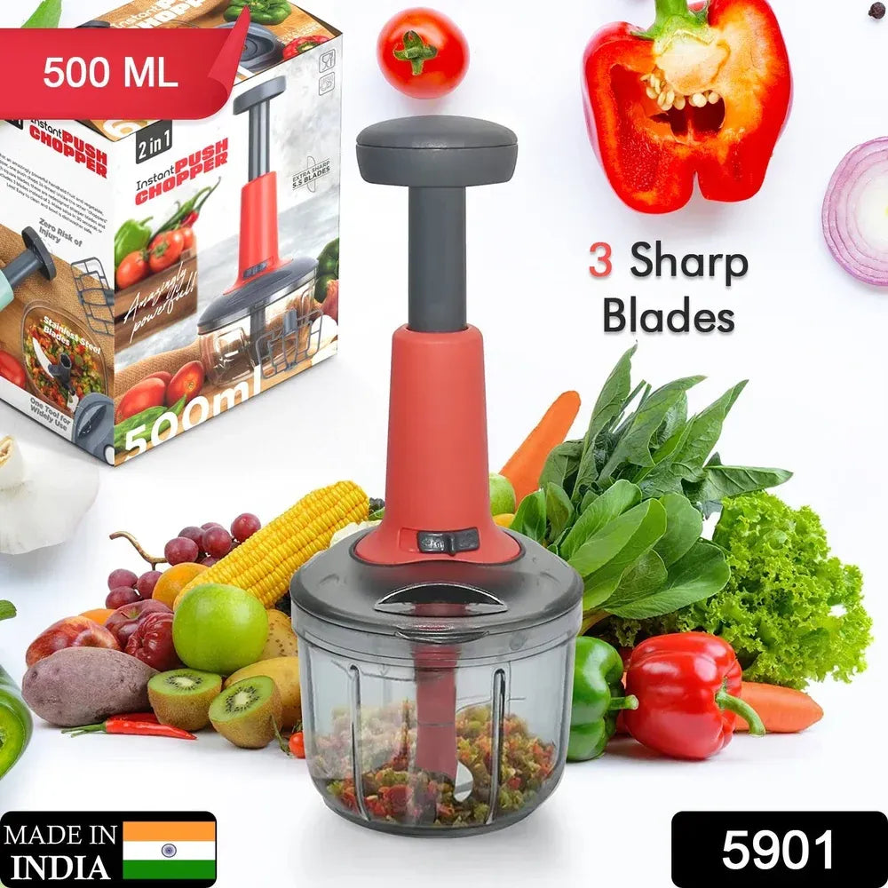 Effortless manual veggie chopper - kitchen tool