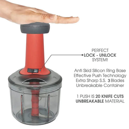 Effortless manual veggie chopper - kitchen tool