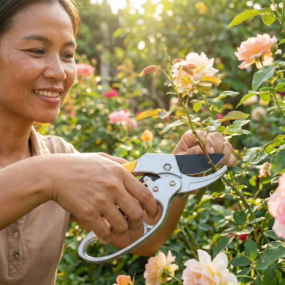 Effortless ratcheting pruning shears - garden