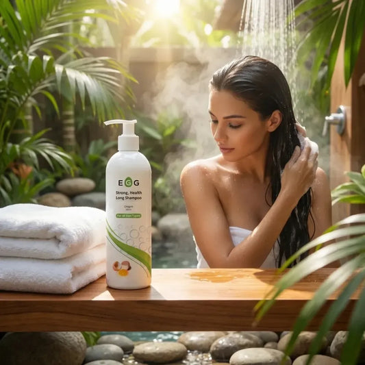 Egg protein hair shampoo