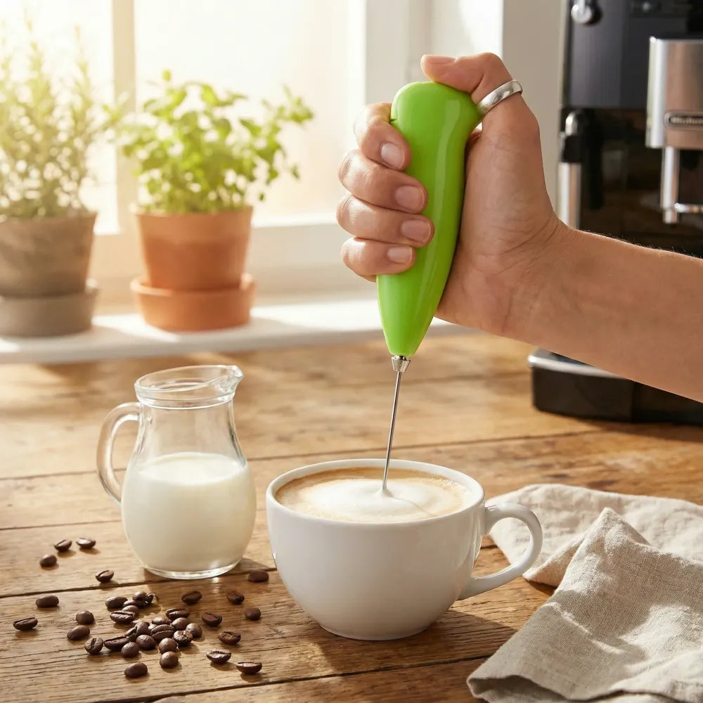 Electric handheld milk wand mixer frother for latte coffee hot - home & kitchen
