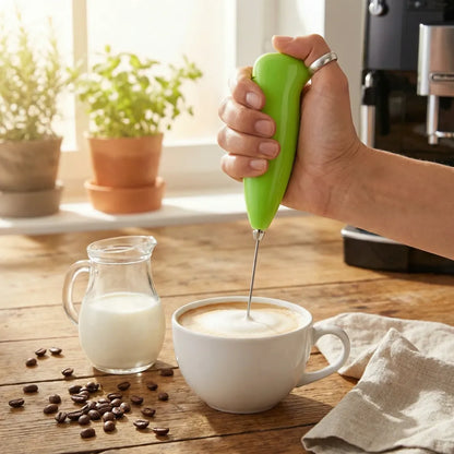 Electric handheld milk wand mixer frother for latte coffee hot - home & kitchen