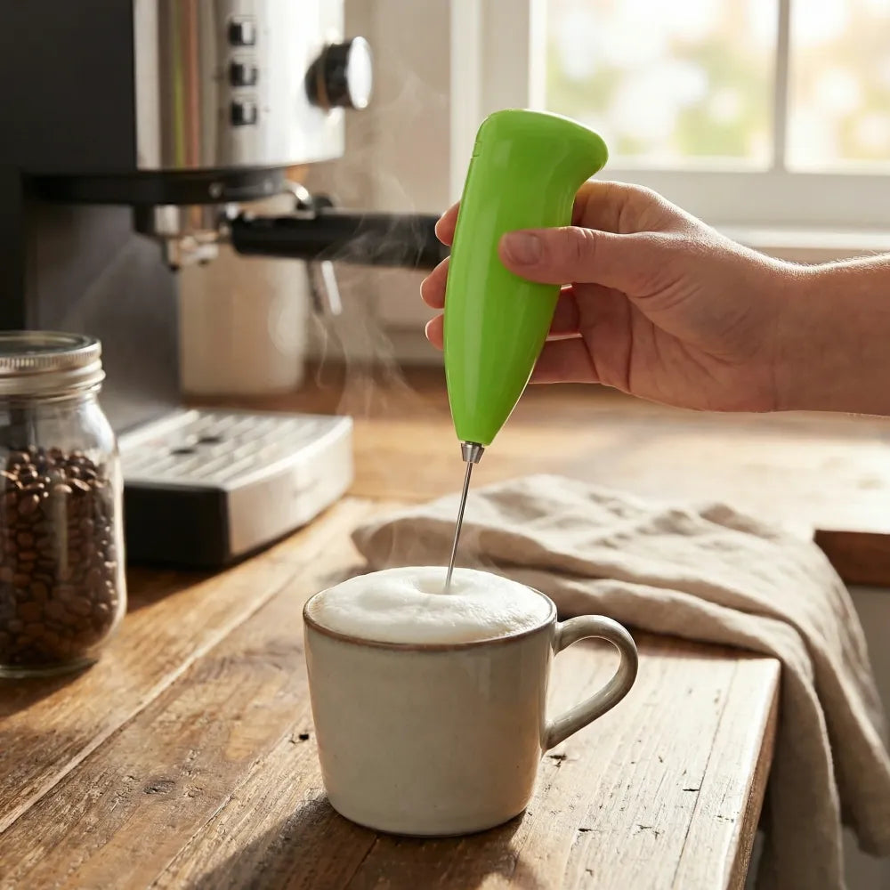 Electric handheld milk wand mixer frother for latte coffee hot - home & kitchen