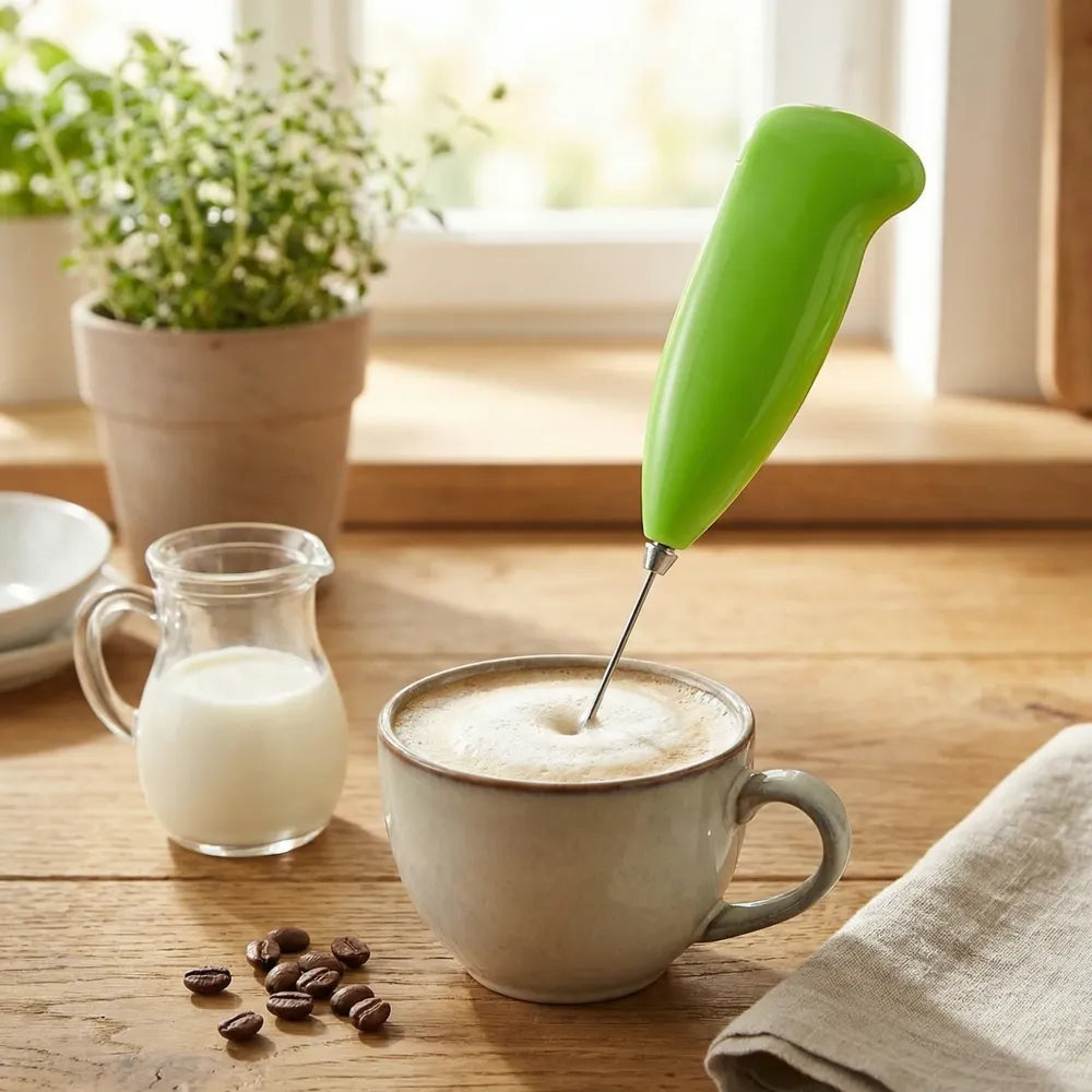 Electric handheld milk wand mixer frother for latte coffee hot - home & kitchen