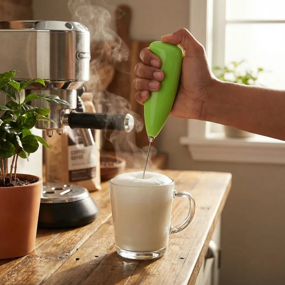 Electric handheld milk wand mixer frother for latte coffee hot - home & kitchen