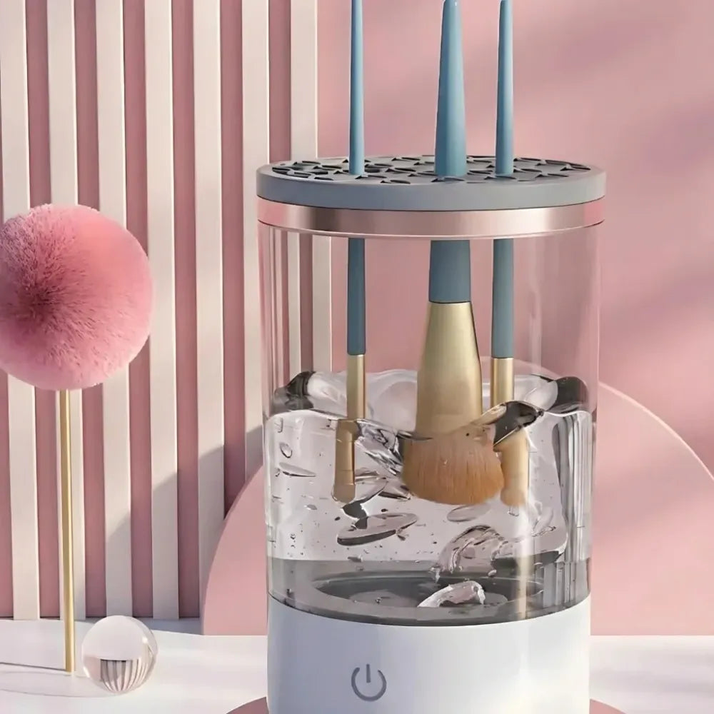 Electric make up brush cleaner