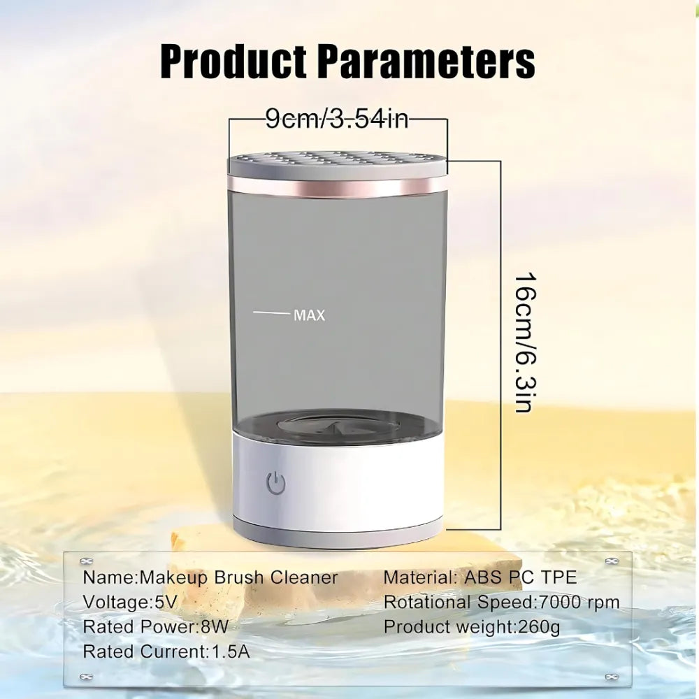 Electric make up brush cleaner