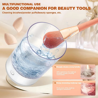 Electric make up brush cleaner