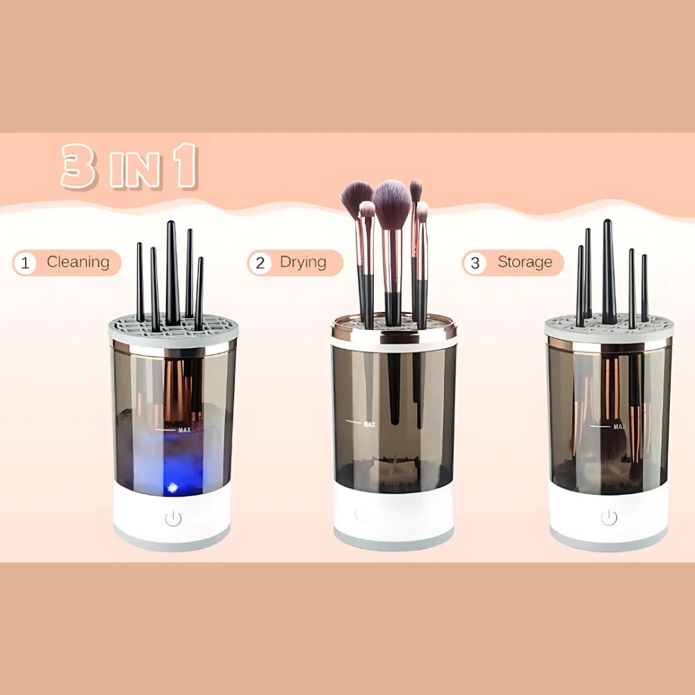 Electric make up brush cleaner