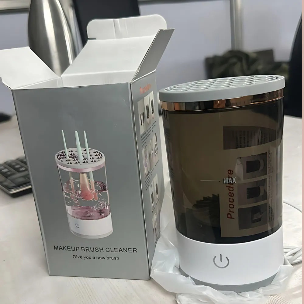 Electric make up brush cleaner